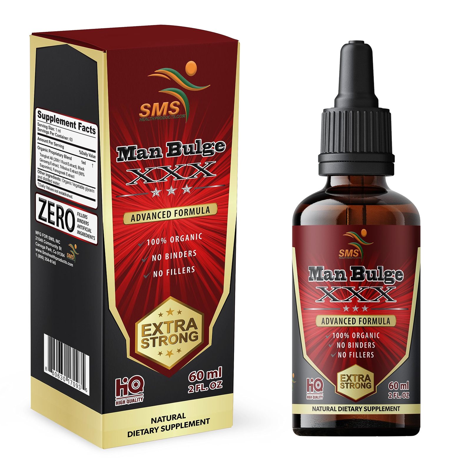 SMSHEALTHPRODUCTS.com Man Bulge by SMS, Libido Drops, Boost Desire with ... - $14.85