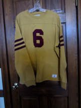 Vintage American Eagle #6 Yellow Gold Heavyweight LS Pullover Shirt - Si... - $24.74