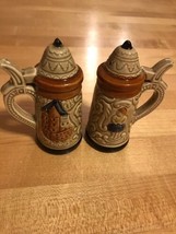 Vintage Artmark Japan Beer Stein Salt &amp; Pepper Shakers - £5.21 GBP