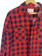 Vintage Flannel Shirt Size Medium Mens Lumberjack 70s Double Preshrunk Red Black - $27.80