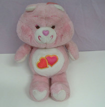 Vintage care bear Love a lot pink bear stuffed plush animal 13 inches - £15.25 GBP