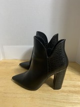 QUPID Women&#39;s Mocha Booties Block Heel size 8 Pointed Toe Zip Ankle Boot... - $318.34 MXN