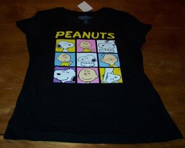 WOMEN&#39;S TEEN Juniors Peanuts SNOOPY CHARLIE BROWN T-shirt MEDIUM NEW w/ TAG - $19.80