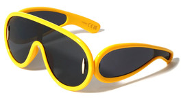Wave Mask Futuristic Oversized One Piece Shield Side Lens Aviator Sunglasses Nwt - £11.15 GBP