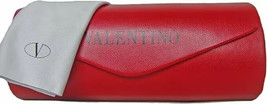 NEW Valentino Red Hard Sunglass Eye Glass Case Magnetic Snap Close Leather - $13.99