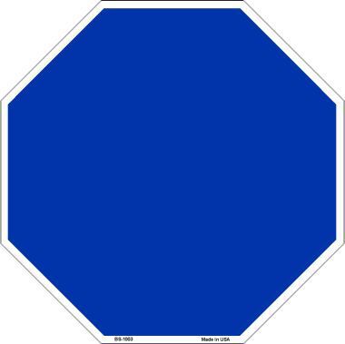 Blue Dye Sublimation Octagon Metal Novelty Stop Sign