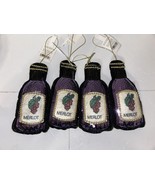 Wondershop Sequined Fabric Merlot Wine Bottle Christmas Tree Ornament Pu... - $34.29 CAD