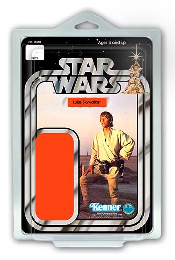 Primary image for Custom Star Wars Vintage 12-back Luke Skywalker Inspired Reproduction Cardback