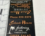 Vintage Matchbook Cover  Island House Restaurant Clearwater, FL  gmg  Un... - $12.38