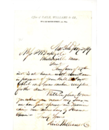 1869 Antique Handwritten Letterhead Faile Williams &amp; Co New York NYC Signed - £44.73 GBP