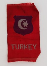 1910&#39;s Tobacco Silk Flag of Turkey Red &amp; Purple - $9.99