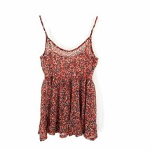 Frenchi Multicolor Floral Sexy Semi Sheer Adjustable Tank Shirt Womens Juniors M - £12.65 GBP