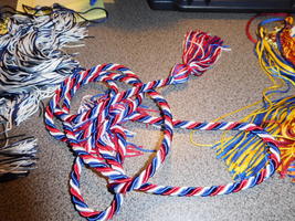 RED WHITE BLUE GRADUATION HONOR CORD TO WEAR WITH ROBE 60&quot; - $9.00