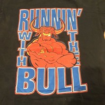 Vintage WWF The Rock Runnin&#39; With The Bull Tee T Shirt Size Large L WWE ... - $56.09