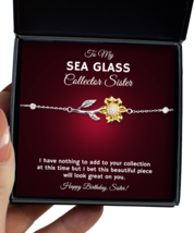 Sea Glass Collector Sister Bracelet Birthday Gifts - Sunflower Bracelet  - £39.92 GBP