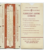 Vintage GE Fluorescent Lighting Estimator Graphic Pull Out Calculator 1956 - $108.73 CAD