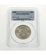 1950 50C Franklin Half Dollar Graded by PCGS as MS65 FBL - $247.49