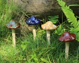Garden Decor, 4Pcs (Random Color) Ceramic Mushroom For Garden, Yard, Fai... - $16.99