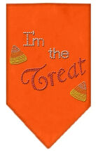 Mirage I'm the Treat Orange Bandana for Dogs Cats Halloween Parties Jeweled - $9.98