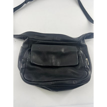 Vintage Wilson Leather Purse Black Leather Shoulder Bag Hand Bag Pockets... - $51.11