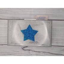 Girls crossbody bag kids purse acrylic glitter silver blue star small 7&quot; x 4&quot; - £13.78 GBP