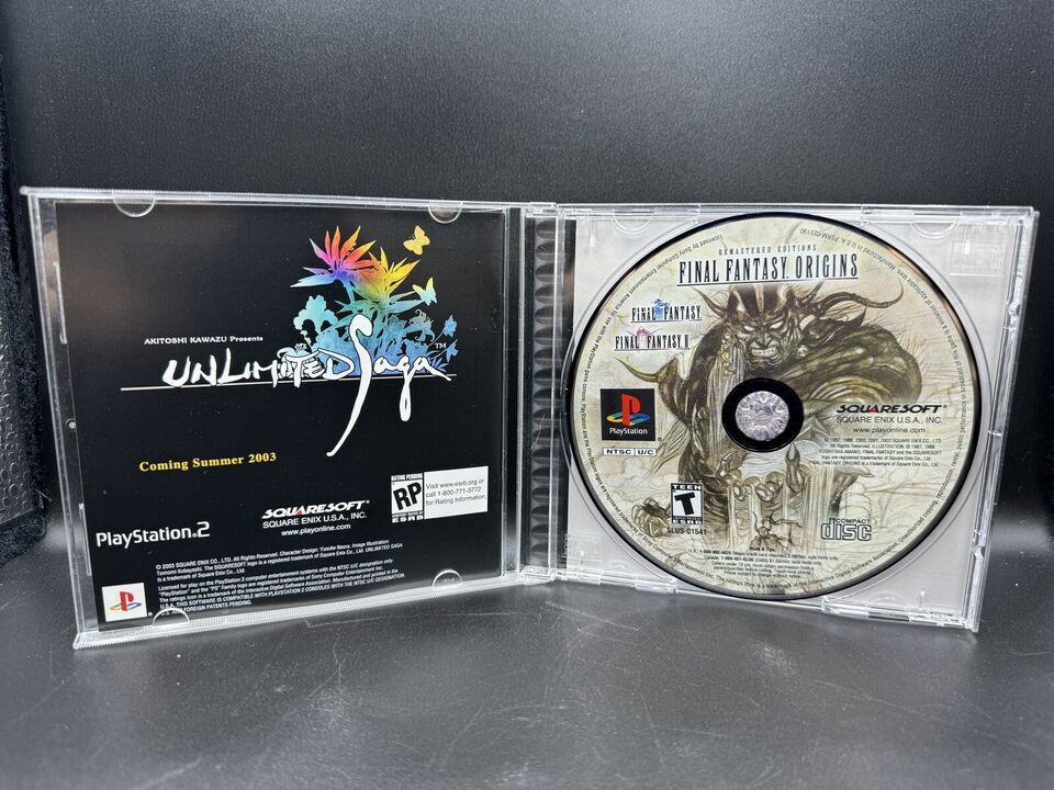 Final Fantasy Origins  - Sony PS1 (2003).  Compilation of Final Fantasy I & II - $27.10