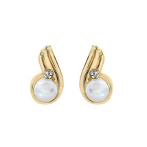 4mm Fresh Water Pearl Stud Earrings 14K Yellow Gold - £123.82 GBP