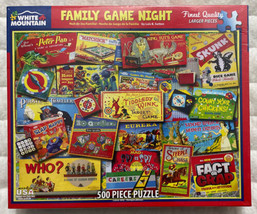 White Mountain Puzzle Family Game Night #1330 500 Pieces Brand New Seale... - $17.80