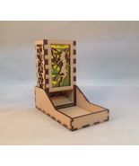 Fairy Dice Tower &amp; Tray  Neon Yellow Acrylic Window COMPACT DESIGN Laser... - $29.69