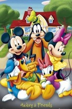Mickey Minnie Mouse Goofy Donald Duck Daisy Poster Walt Disney - $71.99