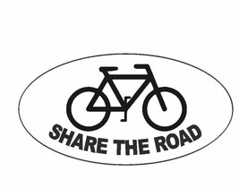 Bicycle Oval Bumper Sticker or Helmet Sticker D240 Euro Oval Share the Road - £1.11 GBP+