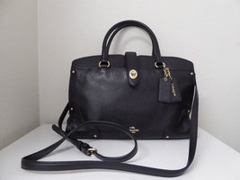 Coach Mercer 24 Grain Leather Black Pre-owned No Flaw - $132.05