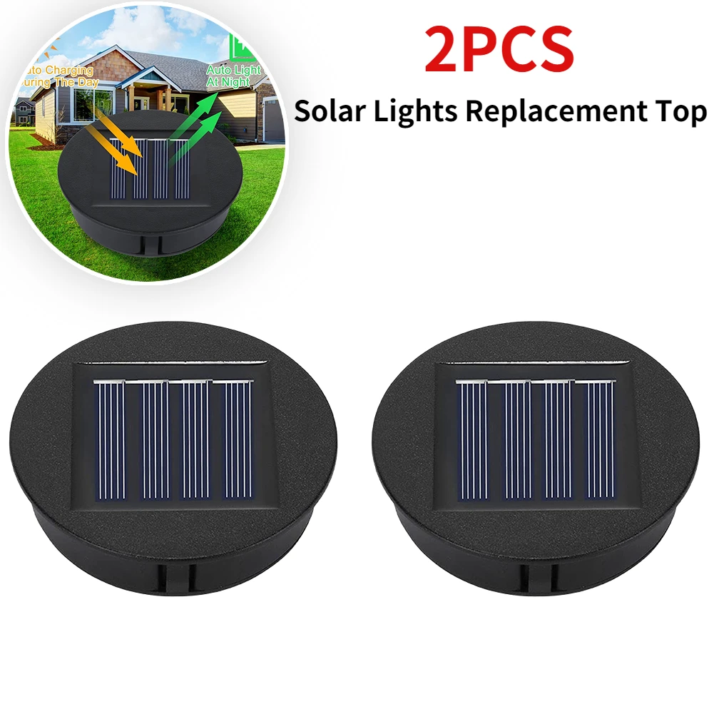 1/2Pcs Solar Lights Top Battery Solar Lantern Parts LED Solar Panel Lantern Lid  - £42.36 GBP
