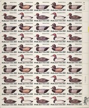 Duck Decoys Stamp Full Sheet of 50 - 20 Cent Postage Stamps Scott 2138-41 - £15.19 GBP