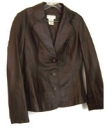 Sz S - Covington Dark Brown Leather Jacket 100% Genuine Leather - £53.07 GBP