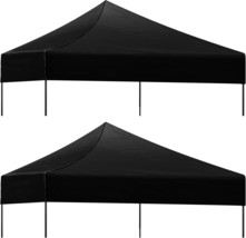 Amylove 2 Pieces Canopy Top Replacement Cover 10 X 10 Pop Up Outdoor, Black - €37,67 EUR