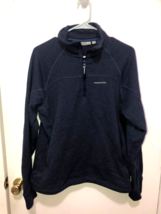 Craghoppers Mens UK Medium 1/4 Zip Pullover Fleece Lined Blue Sweater - £10.35 GBP