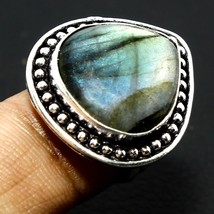 Bague naturelle en pierre précieuse de feu de paon faite à la main bijoux... - £5.05 GBP