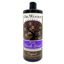 Dr. Woods Raw Black Liquid Castile Soap Body Wash and Hand Soap, 32 Ounce - £23.17 GBP