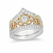 2CT Künstlicher Diamant Krone 14K Two-Ton Plattiert Enchanted Disney Cinderella - £103.21 GBP