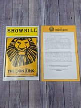 Disney &quot;The Lion King&quot; 2001 May 24 Showbill at New Amsterdam Theatre Mar... - £9.05 GBP