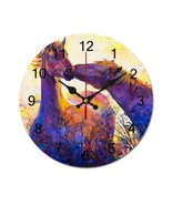 Mondxflaur Horse Wall Clock Non-Ticking Sweep Movement for Living Room - $27.42 CAD+
