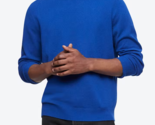 Calvin Klein Men&#39;s Solid Crewneck Merino Wool Sweater Kinetic Blue-XS - $45.99