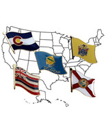 50 US States - Single Flag Lapel Pin Set - $194.37 CAD