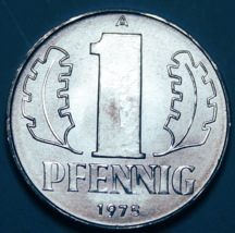 Germany Pfennig, 1975 Gem Unc~Oak Leaves~Last Year Ever~Free Shipping - ₹326.47 INR