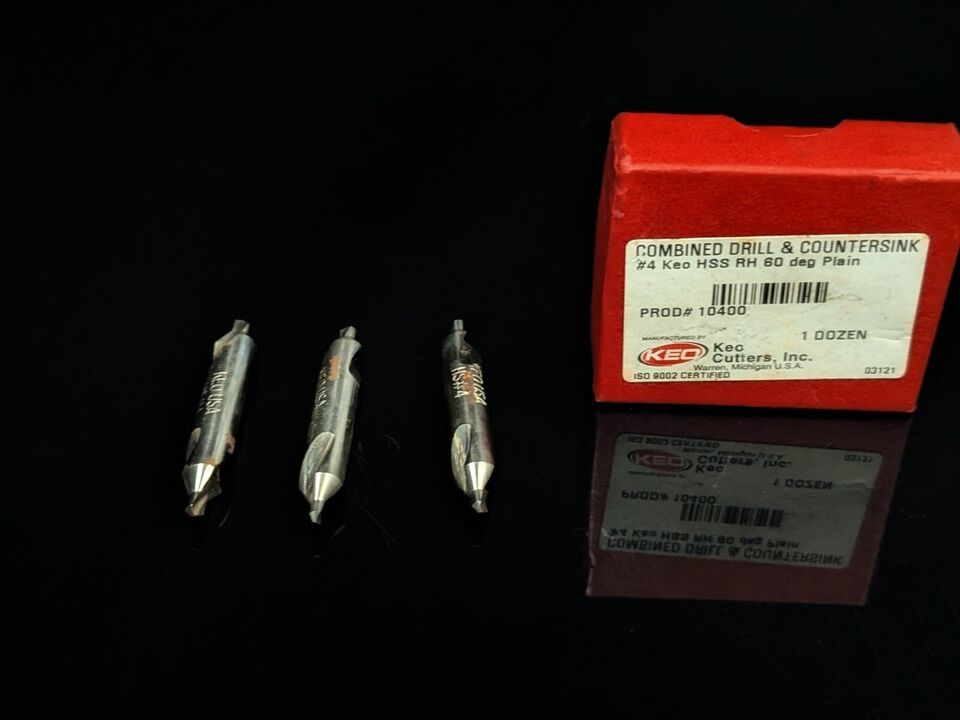 Assorted Machine Drill and Countersink Tools Set of 3 - $145.00