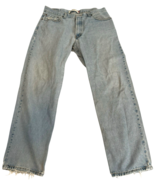 Vtg LEVIS 550 LIGHT WASH DENIM JEANS Actual 34x30 RELAXED FIT TAPERED Di... - $77.95 CAD