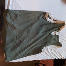 Candies Olive Green Tank Top, Women&#39;s Sleeveless Shirt, Summer Style Fas... - £7.78 GBP