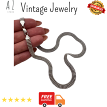 Women&#39;s Men&#39;s Jewelry Chain Necklace Marked 12 grVintage Sterling Silver 925 - £114.52 GBP