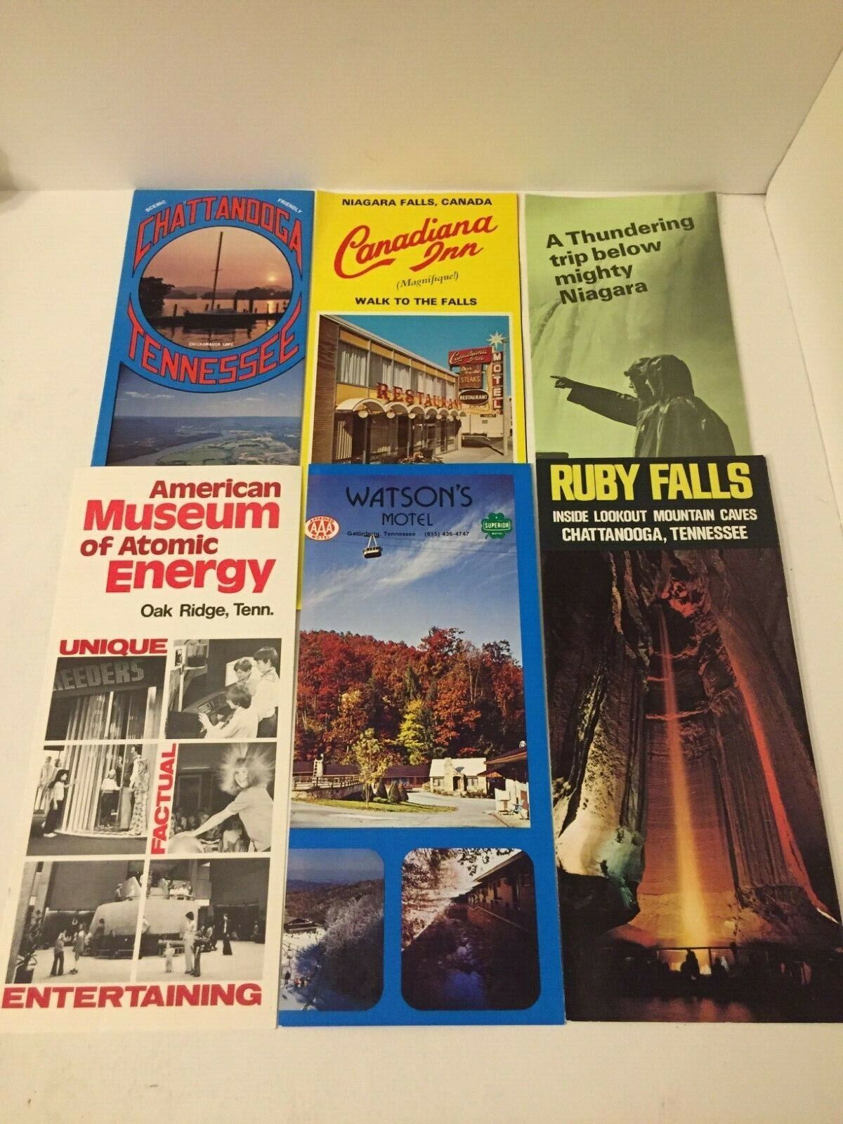 Primary image for Vintage Group of Travel Brochures Ruby Falls Niagara Falls Chattanooga Tennessee
